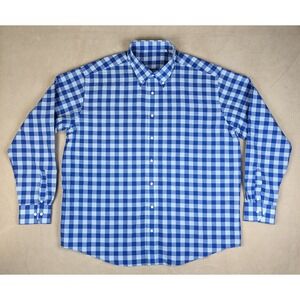 Hall Madden 2XL Mens Shirt Linen Blend Check Casual Dress Check